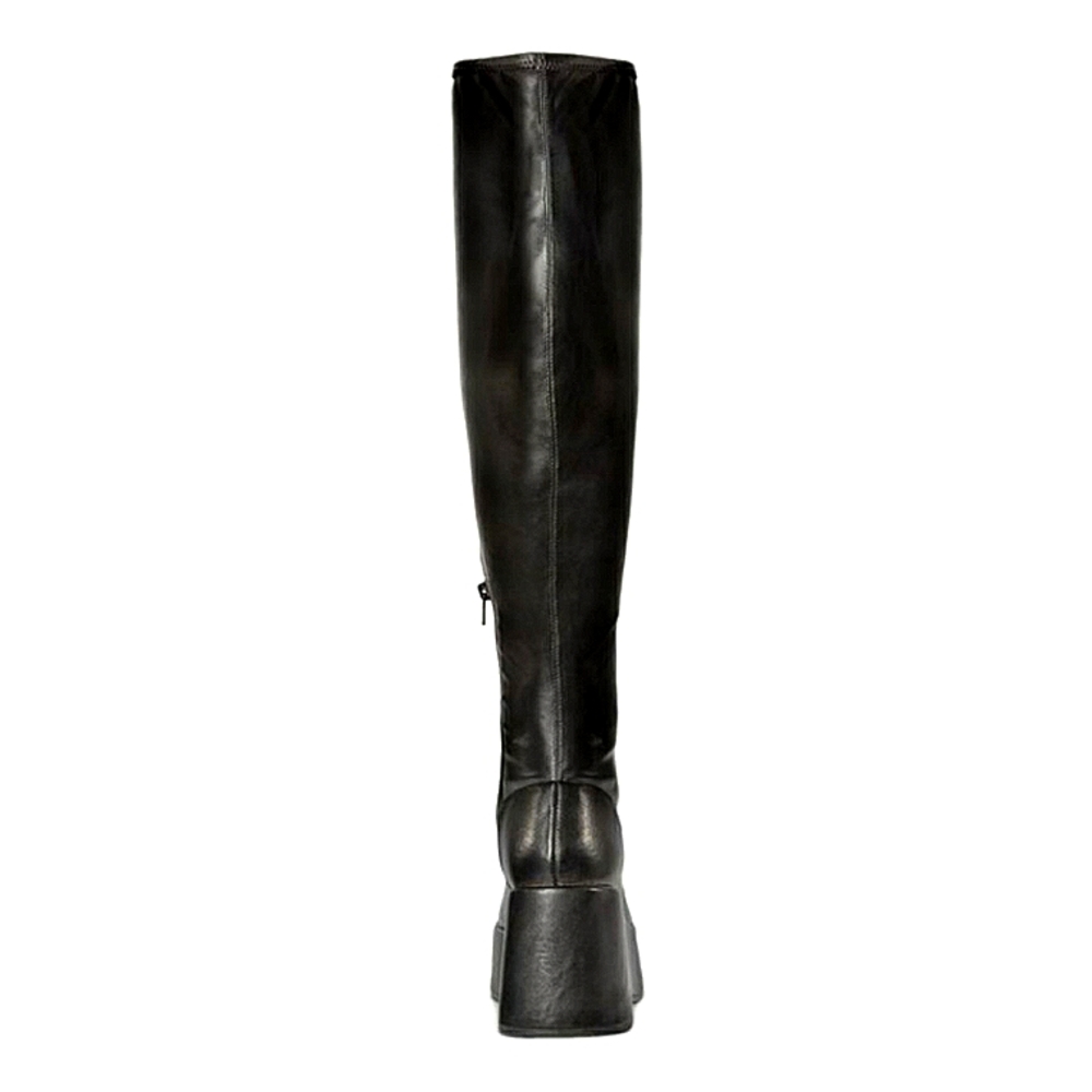 New w/Box Wild Pair Enchantt Platform Round Toe Tall Wedge Black Boots Size 8 - Picture 2 of 6